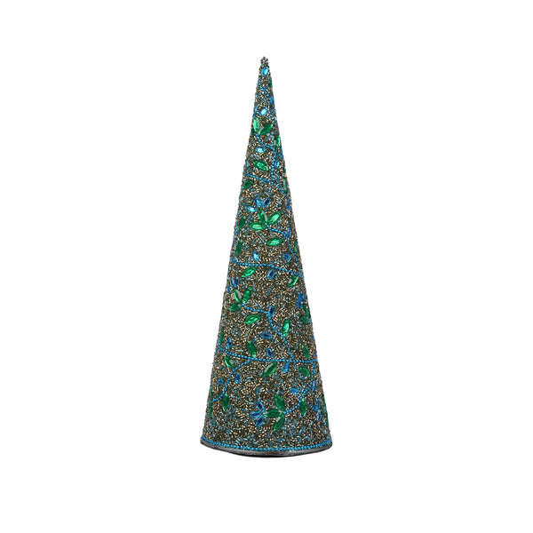 Green Embellished Cone