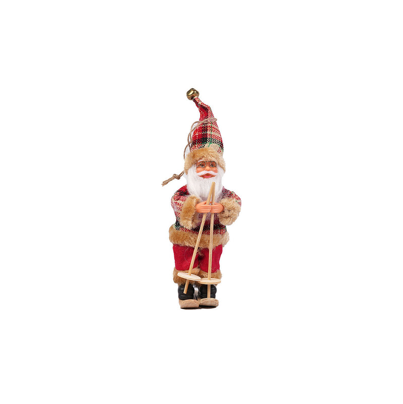 Mini Skiing Santa Hanging Ornament