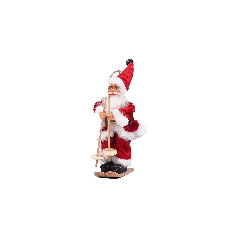 Mini Skiing Santa Hanging Ornament