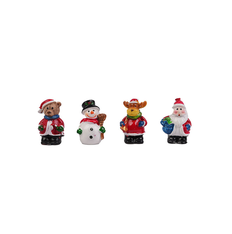 Mini Santa and buddies Ceramic Figurine