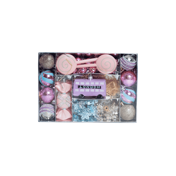 Set of 58 Candy-Themed Christmas Ornaments