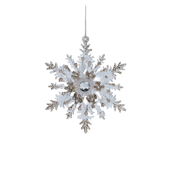 Irridescant Silver & Golden Acryclic Christmas Ornament