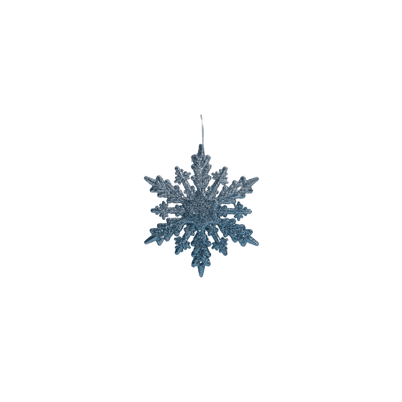 Silver & Blue Christmas Snowflake Ornament