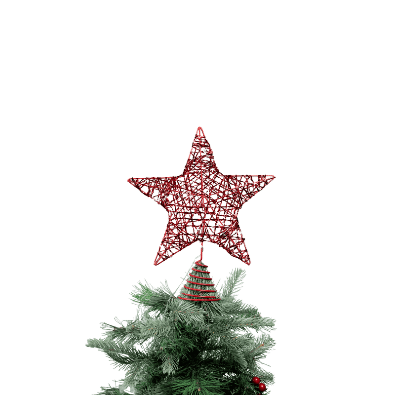 Lit Glitter Star Christmas Tree Tops