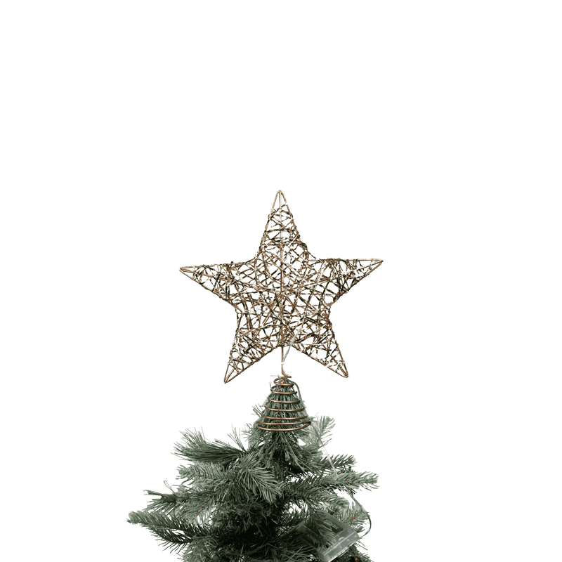 Lit Glitter Star Christmas Tree Topper