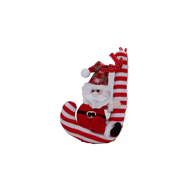 Soft Toy Candy Cane Fancy Christmas Hanging Ornament
