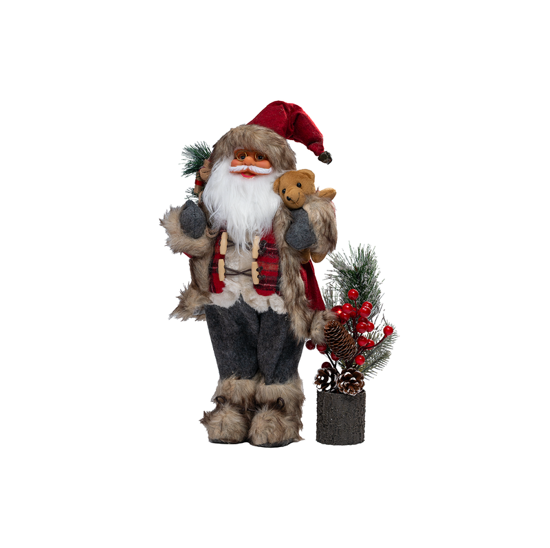 White Christmas Santa with Red Cape