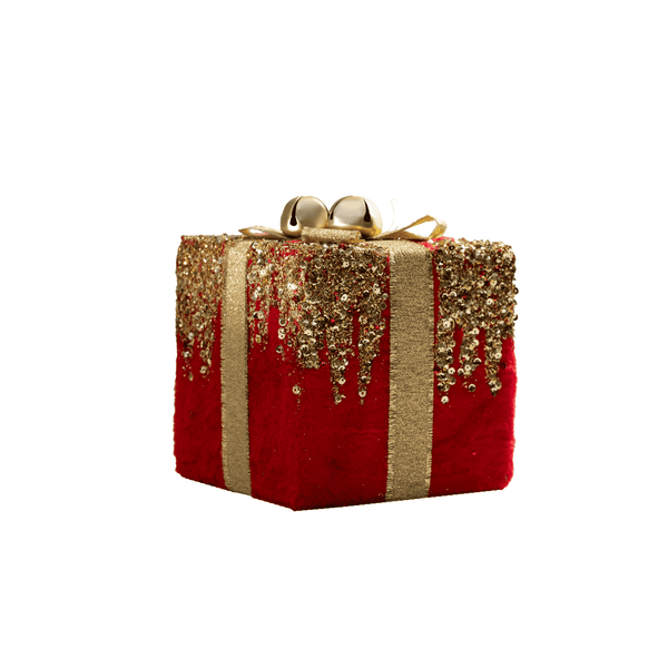 Fancy Fur Red Christmas Gift Table Top