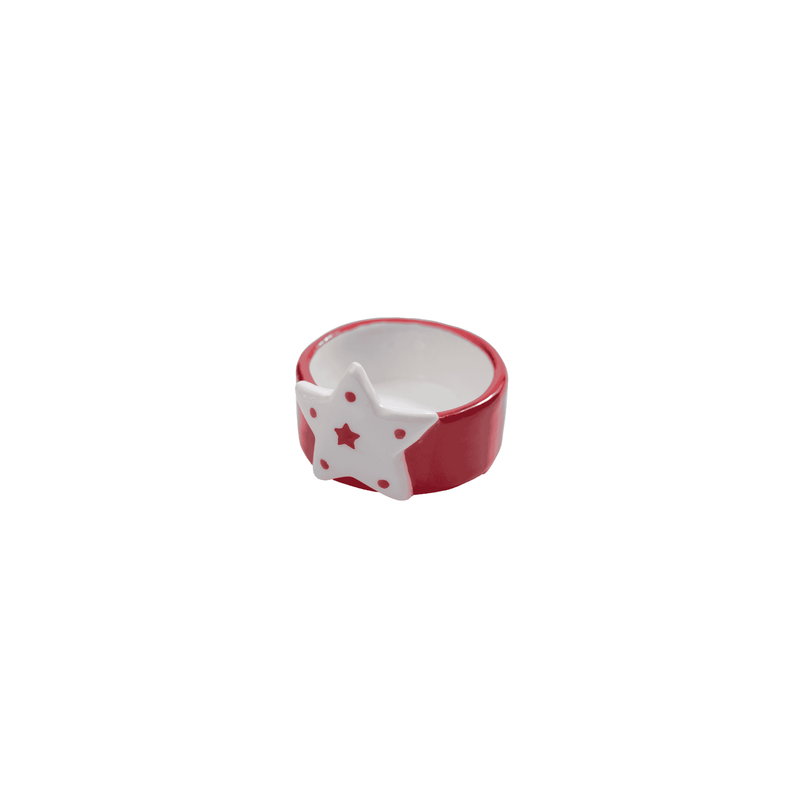 Single Cute Christmas White Candle Holder