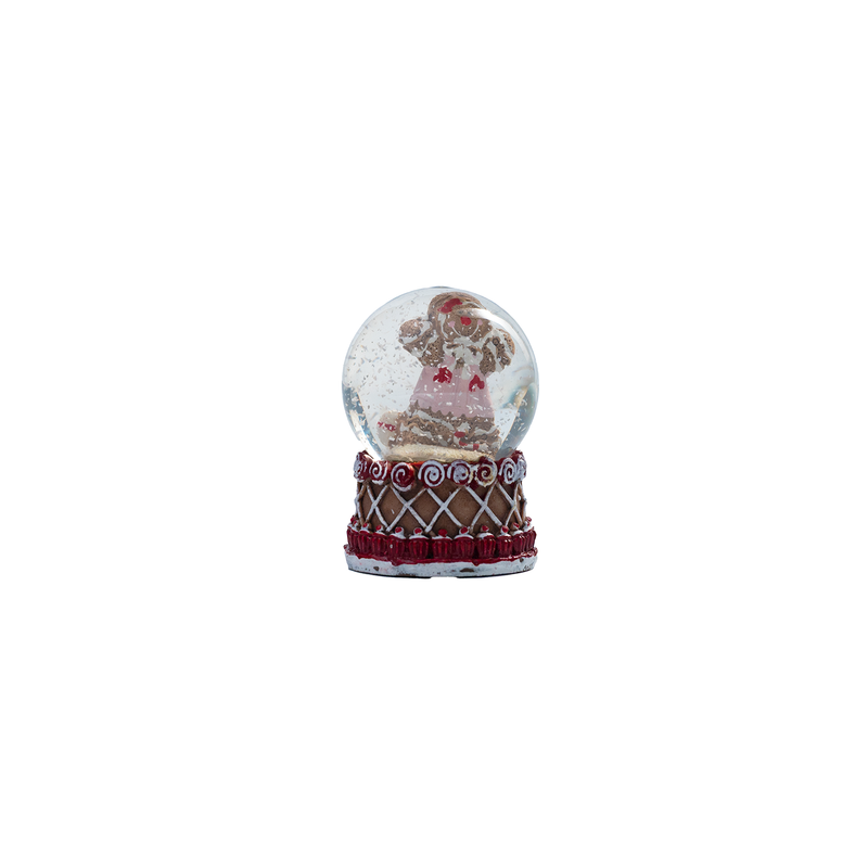 Christmas Gingerbread Snowglobe Table Top - Small