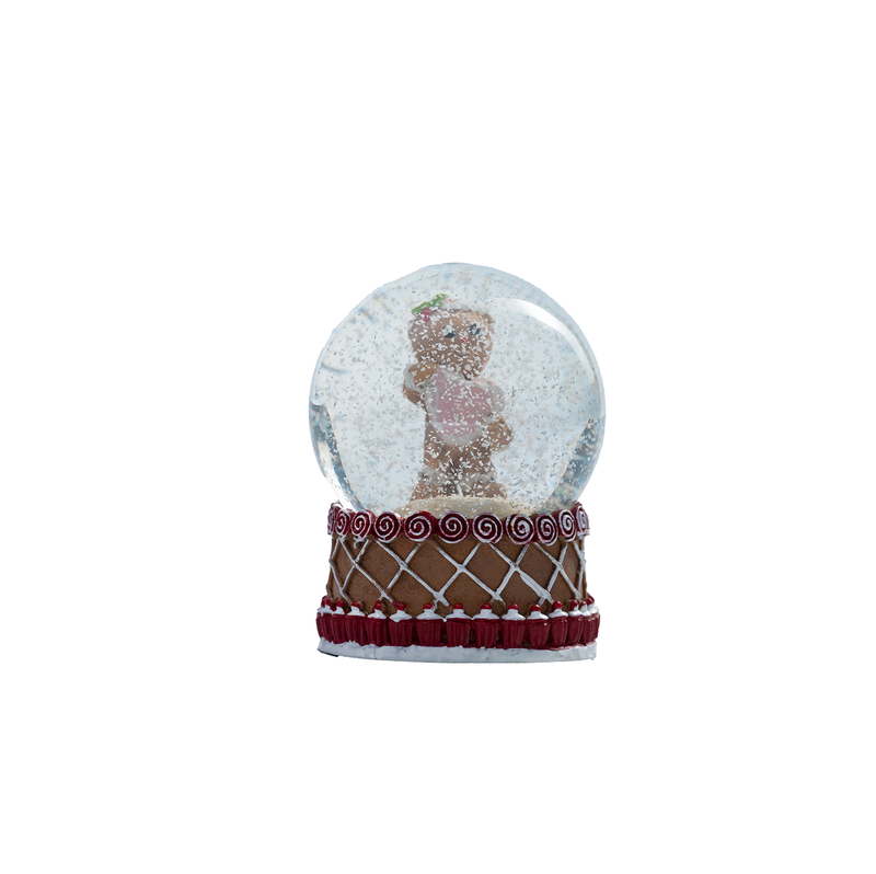 Christmas Gingerbread Snowglobe Table Top - Big