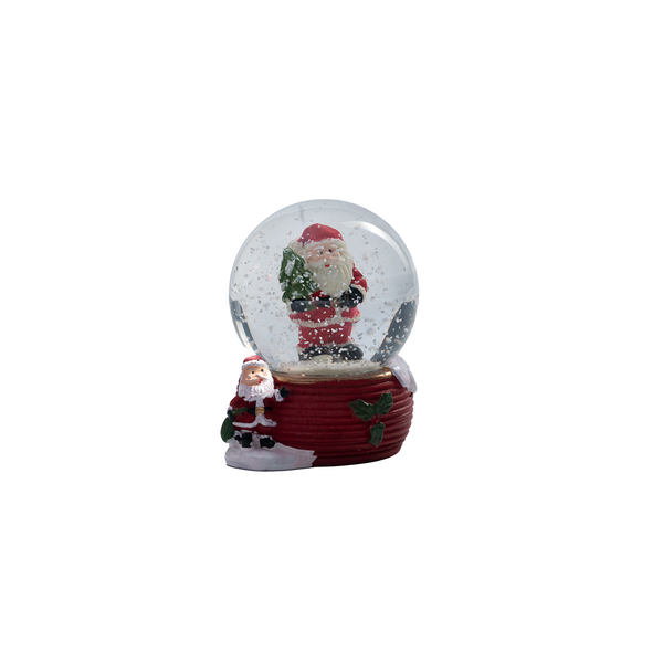Fancy Christmas Santa Claus Snowglobe Table Top