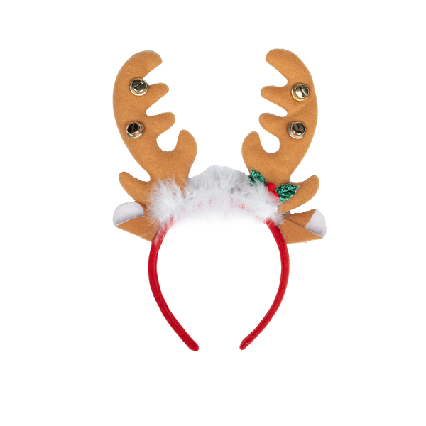 Gold Christmas Reindeer Themed Headband