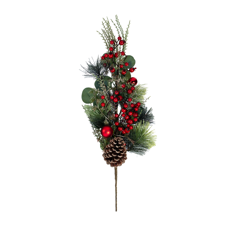 Christmas Green with Pinecone