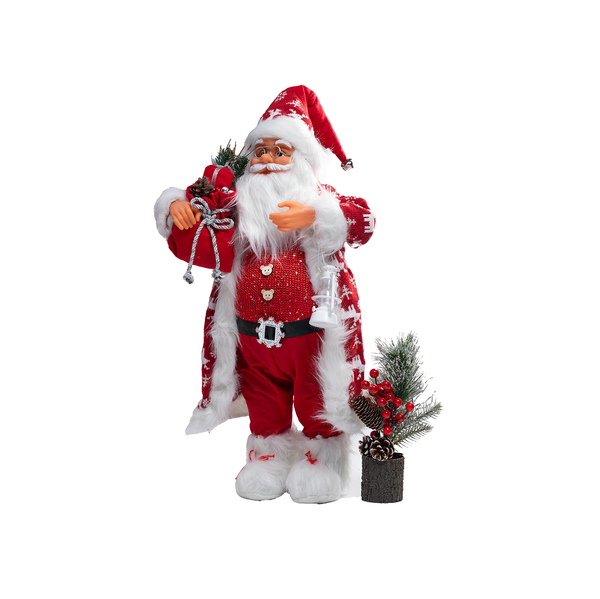 Red Coloured Winter Themed Christmas Santa Claus