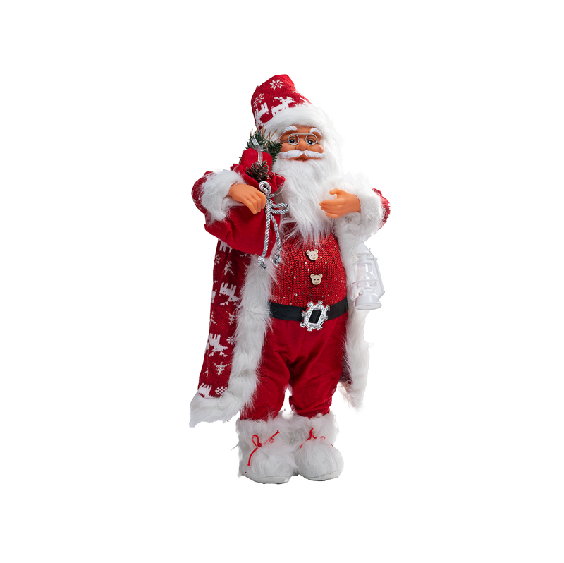 Red Coloured Winter Themed Christmas Santa Claus