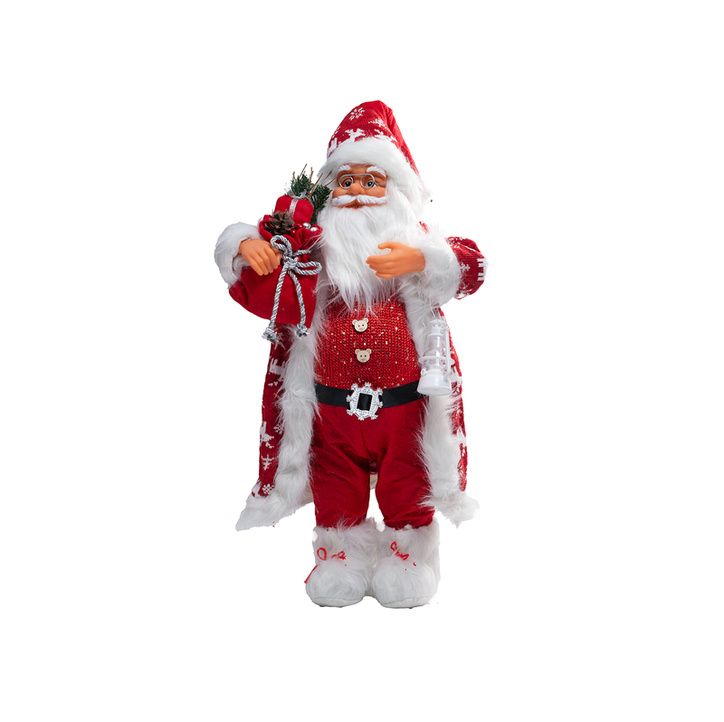 Red Coloured Winter Themed Christmas Santa Claus