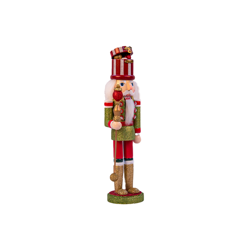 Wooden Glitter Nutcracker - 38cm