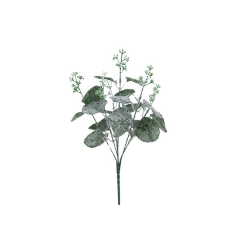 Flocked Eucalyptus Christmas Filler - 35 cm