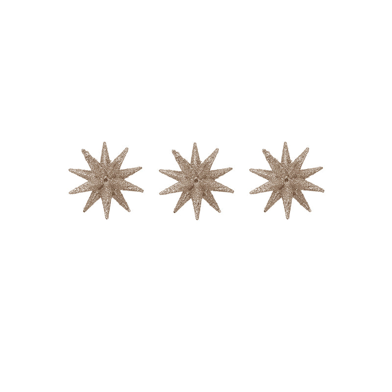 Set of 3 3D Star Ornaments