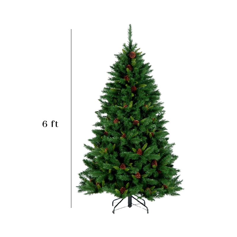 Springfield Pinecone Evergreen Christmas Tree 6 ft