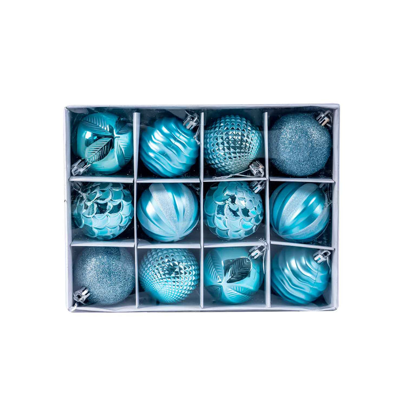 Set of 12 Christmas Baubles - 6cm