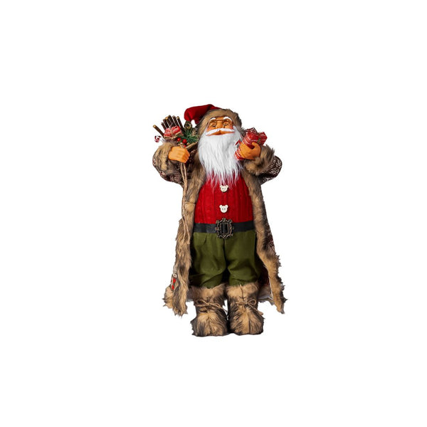 Red & Green Santa With Gift Boxes - 90cm