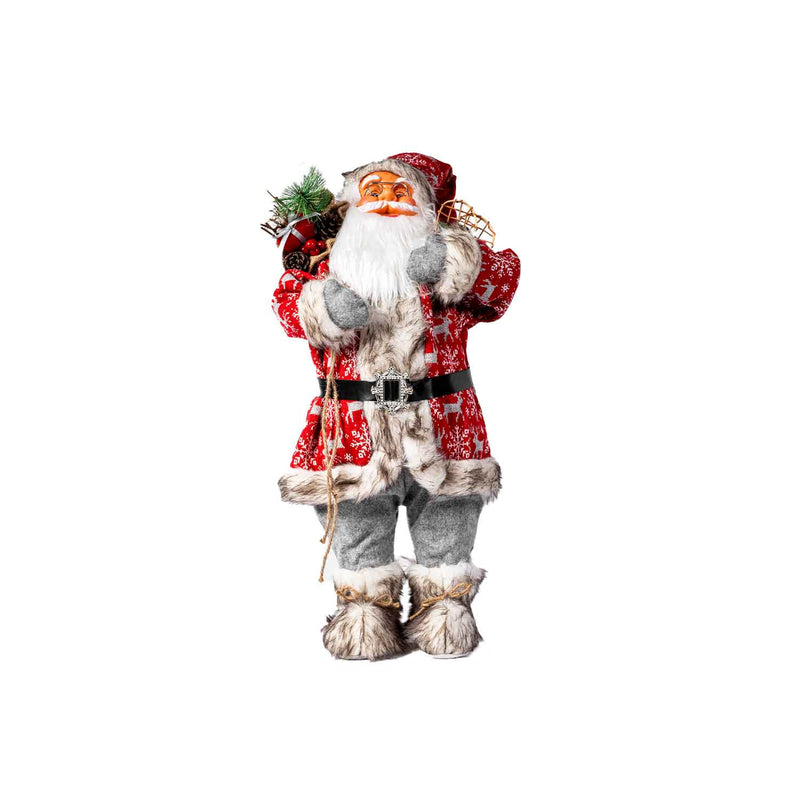 Classic Red Sweater Santa with Gift Sack - 60cm