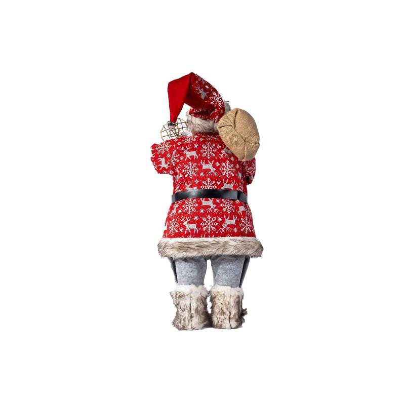 Classic Red Sweater Santa with Gift Sack - 60cm