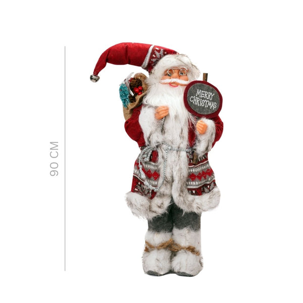 Santa with Name Plate- 90 cm