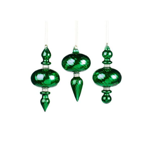 Emerald Glass Ornamnets