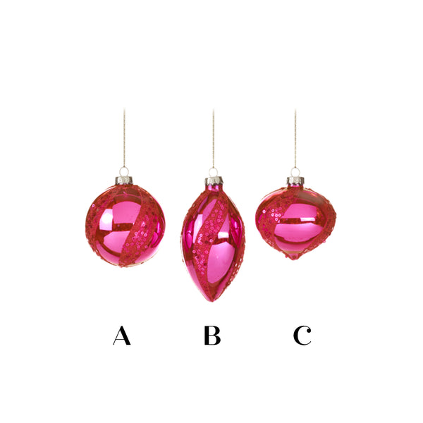 Hot Pink Glass Bauble