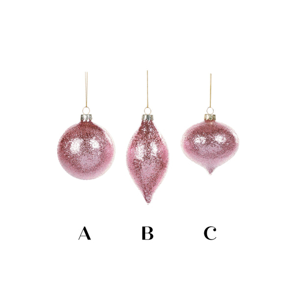 Mauve Glass Bauble