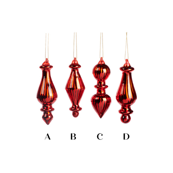 Red Glass Hanging Ornament