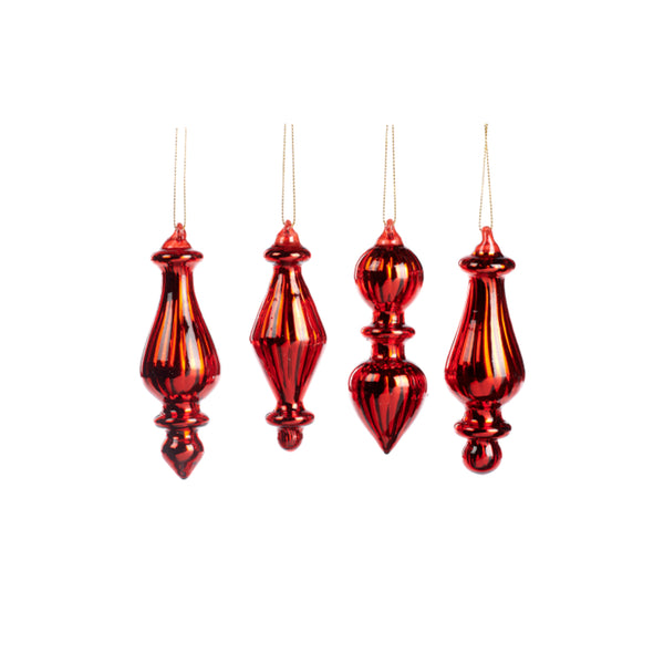 Red Glass Hanging Ornament