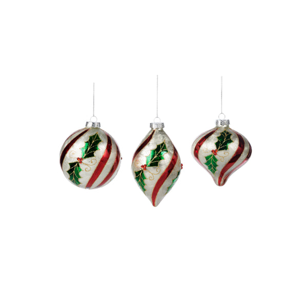 Holly Swirl Hanging Ornament