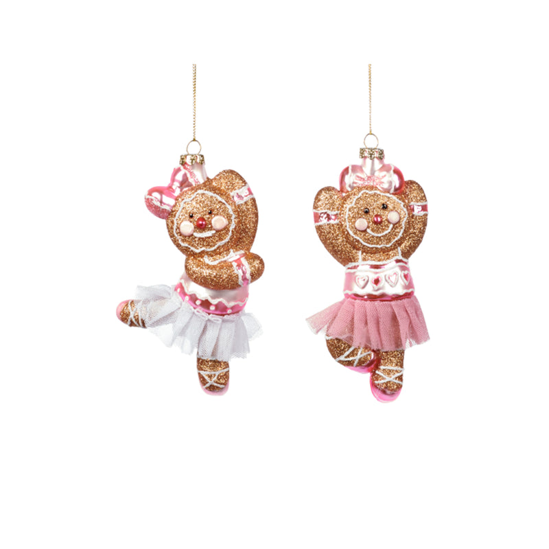 Pink Gingerbread Ballerina Hanging