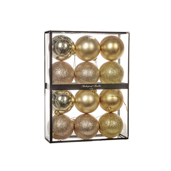 S/12 Golden Baubles