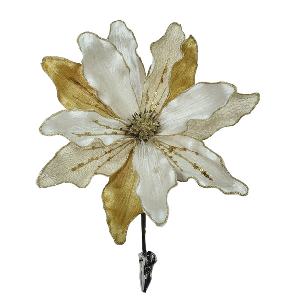 Magnolia Flower filler Gold And White - Set of 3 / Set of 6