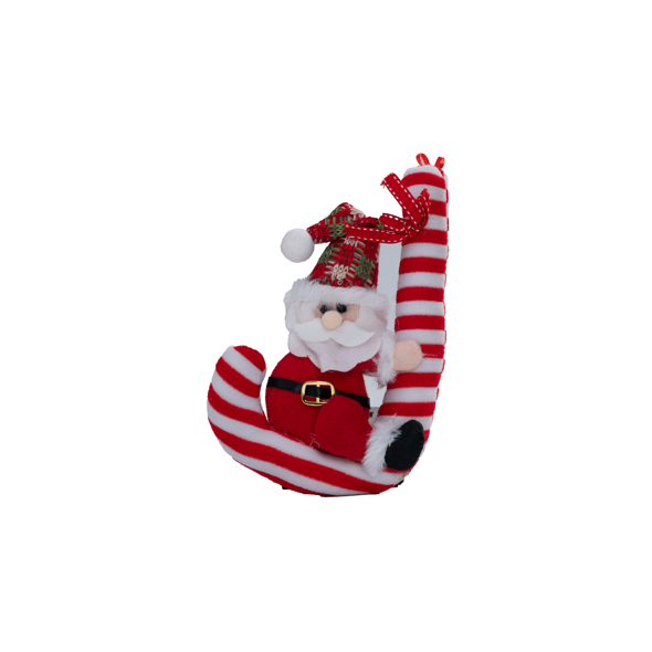 Soft Toy Candy Cane Fancy Christmas Hanging Ornament