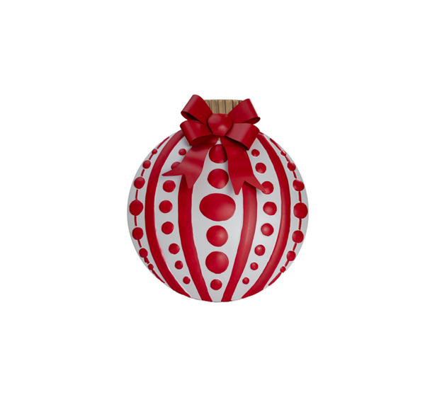 Christmas Red Bauble & Bow Table Top