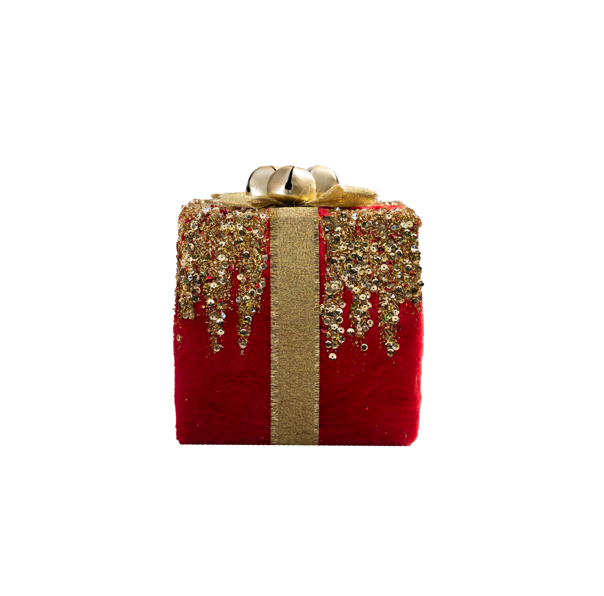 Fancy Fur Red Christmas Gift Table Top