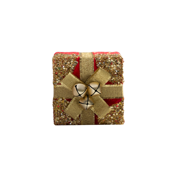 Fancy Fur Red Christmas Gift Table Top