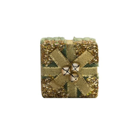 Fancy Fur Green Christmas Gift Table Top