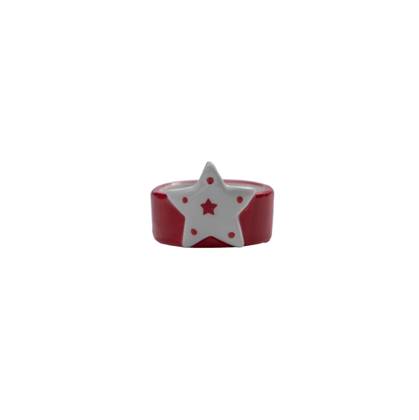 Single Cute Christmas White Candle Holder