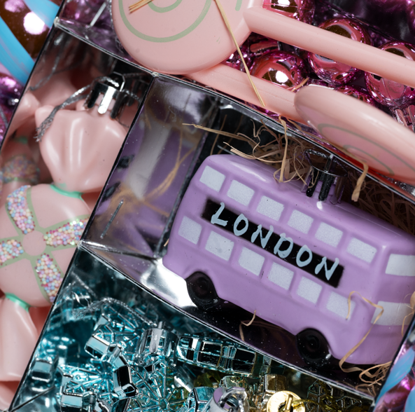 Set of 58 Candy-Themed Christmas Ornaments