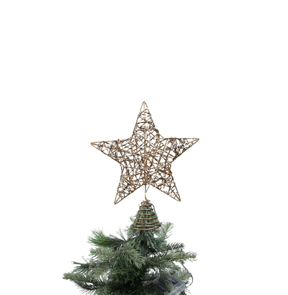 Lit Glitter Star Christmas Tree Tops