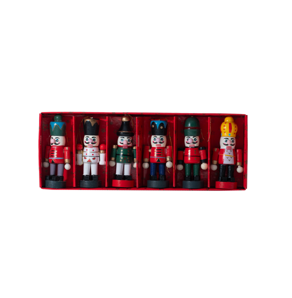 Set of 6 Premium Christmas Nutcrackers