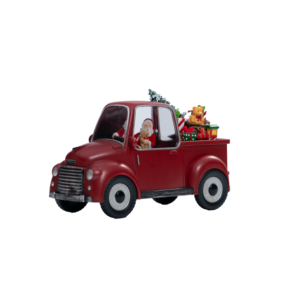 Santa Claus in a Car Decorative Showpiece