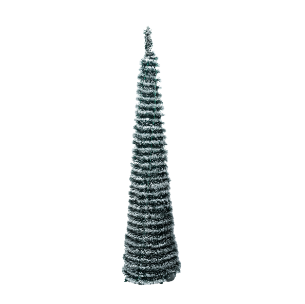 DIY Green Tinsel Christmas Tree